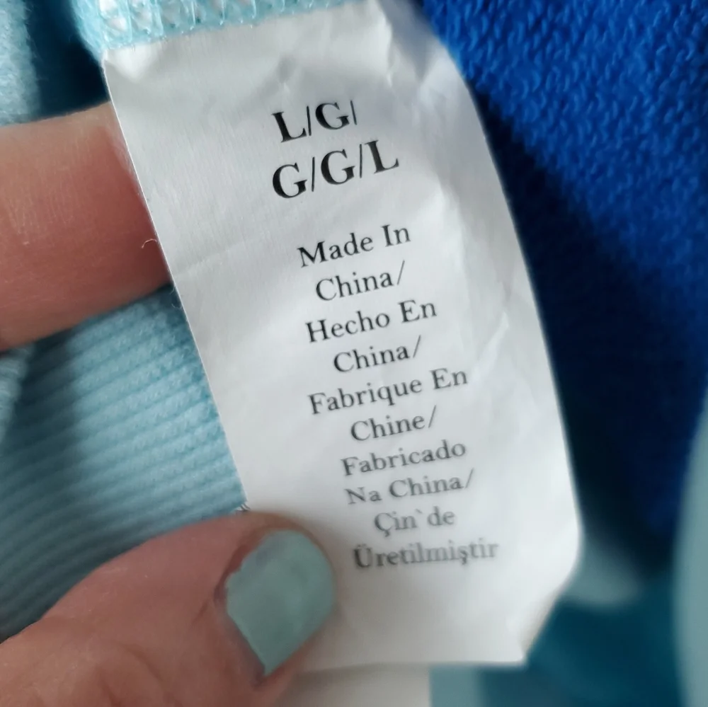 Original Penguin Men's Terry Sweatshirt Color Block Blue Size Large - Picture 10 of 12